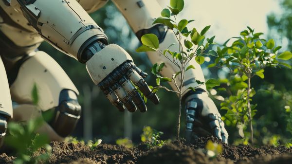 Robot tends to plants