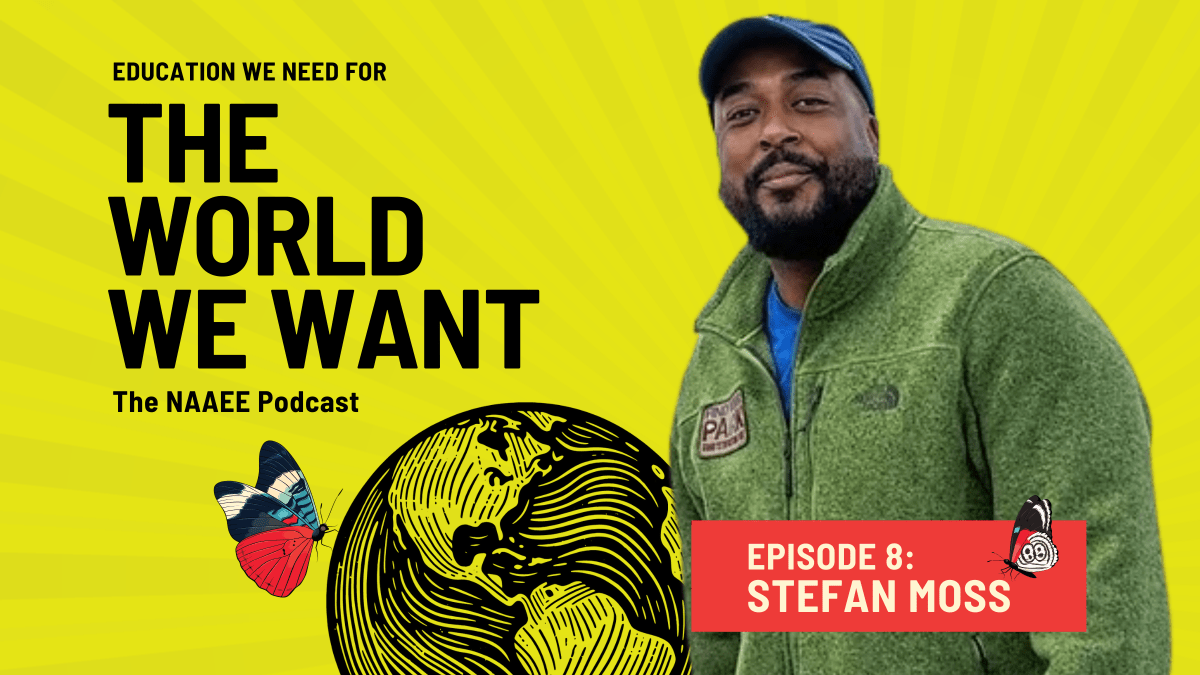 The World We Want Podcast logo featuring Stefan Moss