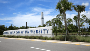 Sunny day on the Florida Gulf Coast University campus