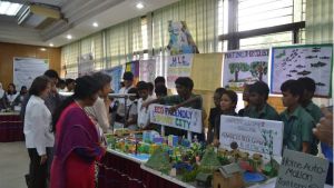 Former United States Ambassador to Bangladesh Ms. Marcia Bernicat visited the environment-related projects of the STEM Innovation Fair. Photo credit: Education & Cultural Society 