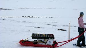 Transporting research equipment across the Arctic tundra