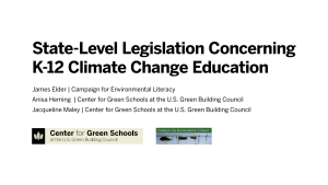 State-Level Legislation Concerning K-12 Climate Change Education Primary tabs View Edit(active tab) Outline Delete Revisions