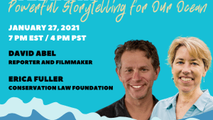 Water Wednesdays Webinar: Powerful Storytelling for Our Ocean January 27 7PM EST with David Abel Erica Fuller Bow Seat Ocean Awareness Programs