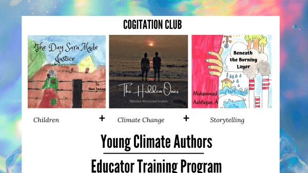 The 3 month, online training program equips environmental educators to teach children how to write storybooks on climate change.  The outcomes adhere to UN SDG 4 (Quality Education), SDG 13 (Climate Action) & SDG 17 (Partnerships for Goals). 