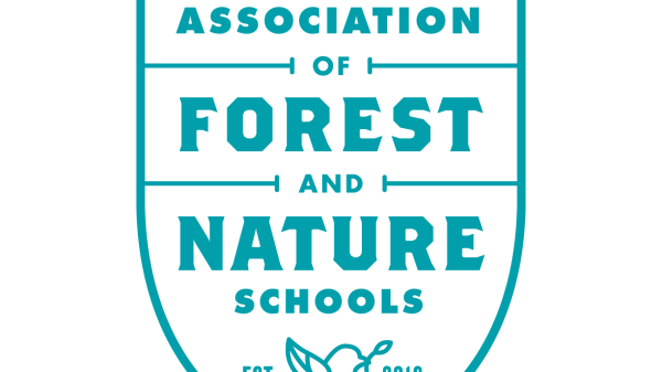 Teal logo outline of the Eastern Region Association of Forest and Nature Schools