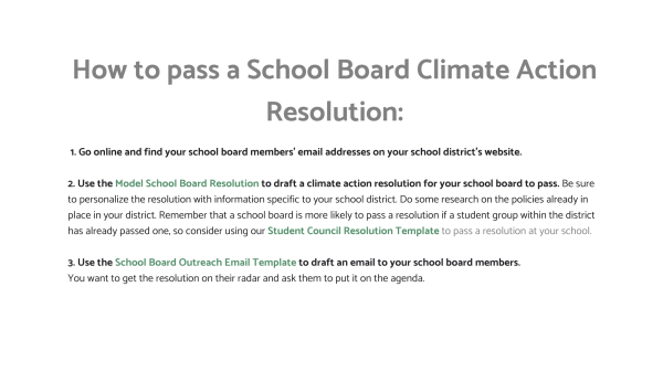 Climate Action Resolution Template for School Districts