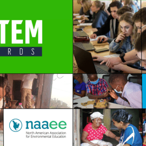 Banner for E-STEM Awards. A collage of students and teachers. 