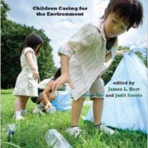 Book cover showing children picking up plastic water bottles