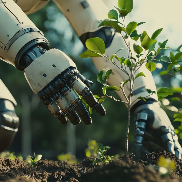 Robot tends to plants
