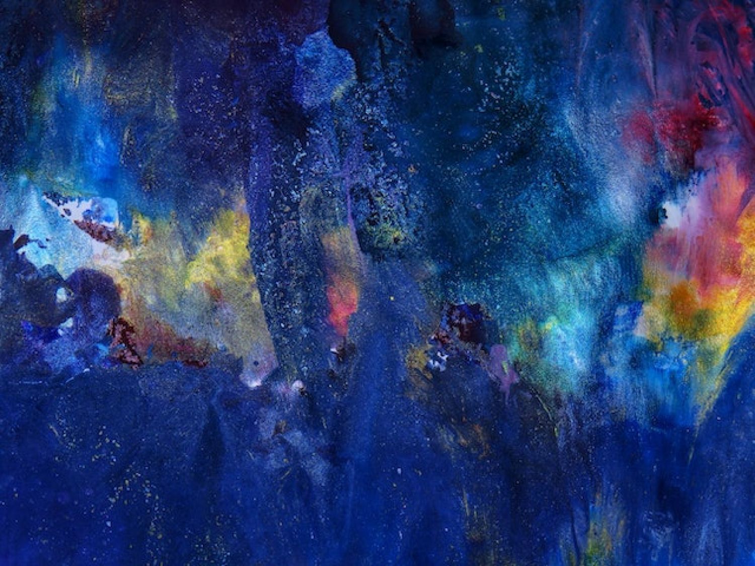 Abstract blue painting